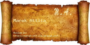 Marek Attila névjegykártya